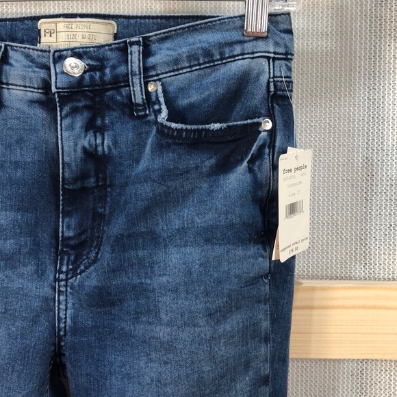 NWT Free People Busted High Rise Skinny Jeans, 27L - Picture 3 of 7